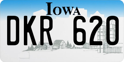 IA license plate DKR620