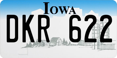 IA license plate DKR622