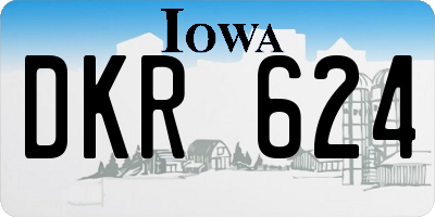 IA license plate DKR624