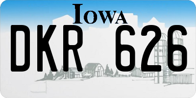 IA license plate DKR626