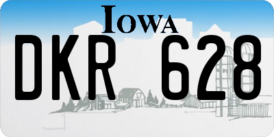 IA license plate DKR628