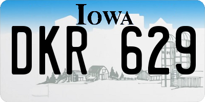 IA license plate DKR629