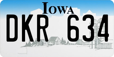IA license plate DKR634
