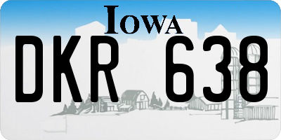 IA license plate DKR638