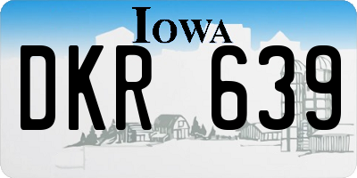 IA license plate DKR639