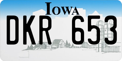 IA license plate DKR653