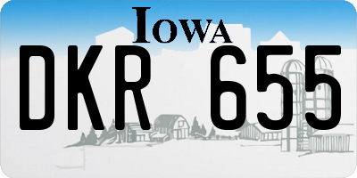 IA license plate DKR655