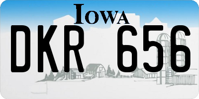 IA license plate DKR656