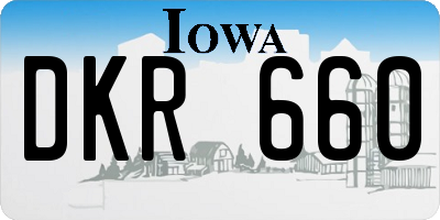 IA license plate DKR660