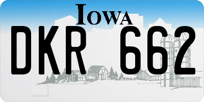 IA license plate DKR662