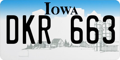 IA license plate DKR663