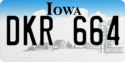 IA license plate DKR664