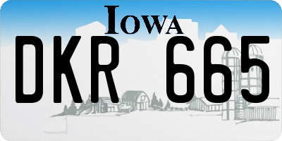 IA license plate DKR665