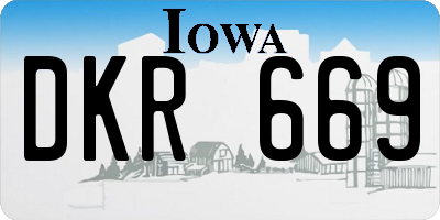 IA license plate DKR669