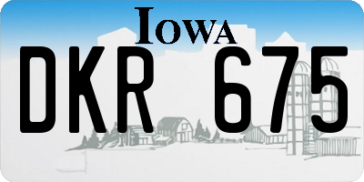 IA license plate DKR675