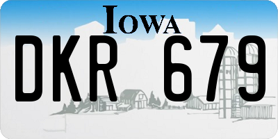 IA license plate DKR679