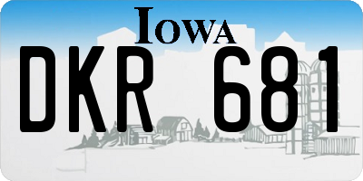 IA license plate DKR681