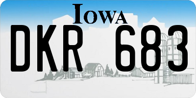 IA license plate DKR683