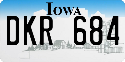 IA license plate DKR684