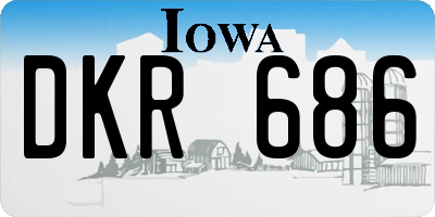 IA license plate DKR686