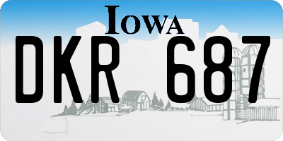 IA license plate DKR687