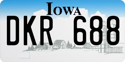 IA license plate DKR688