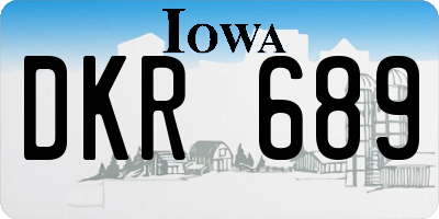 IA license plate DKR689