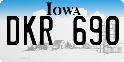 IA license plate DKR690