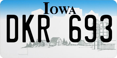 IA license plate DKR693