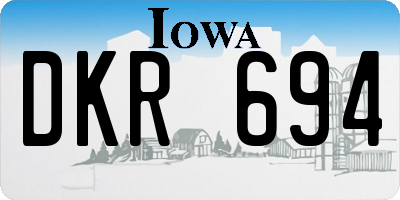 IA license plate DKR694