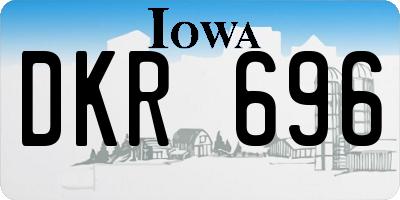 IA license plate DKR696