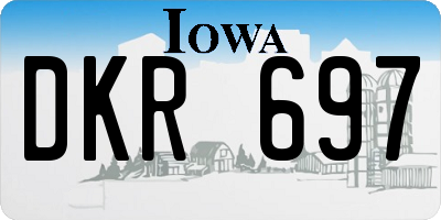 IA license plate DKR697