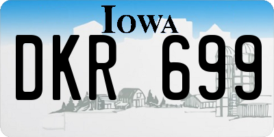 IA license plate DKR699