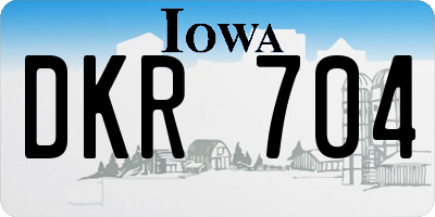 IA license plate DKR704