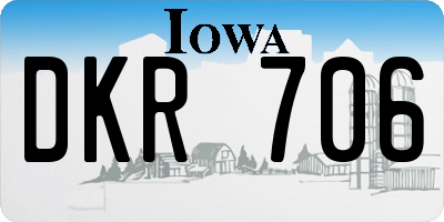 IA license plate DKR706
