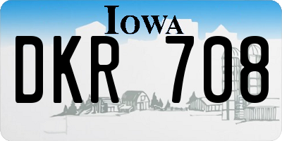 IA license plate DKR708