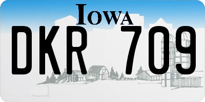 IA license plate DKR709