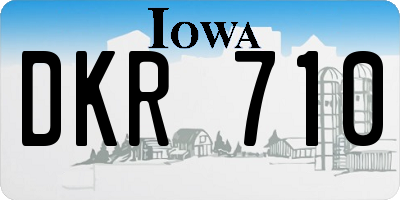 IA license plate DKR710