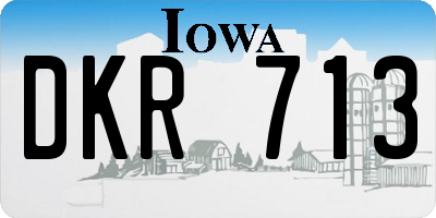 IA license plate DKR713