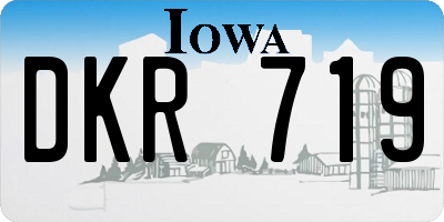 IA license plate DKR719