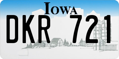 IA license plate DKR721