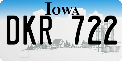 IA license plate DKR722
