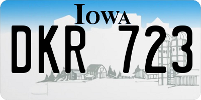 IA license plate DKR723