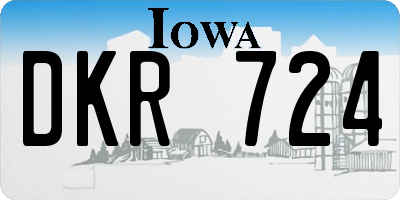 IA license plate DKR724