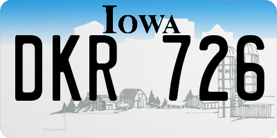 IA license plate DKR726