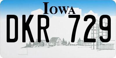IA license plate DKR729