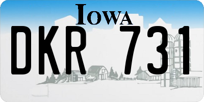 IA license plate DKR731