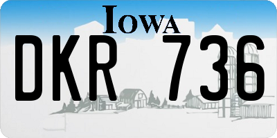 IA license plate DKR736