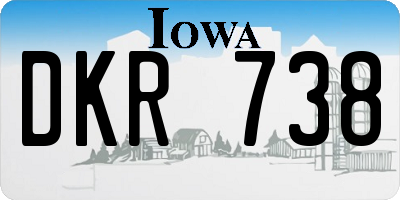 IA license plate DKR738