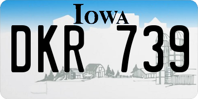 IA license plate DKR739